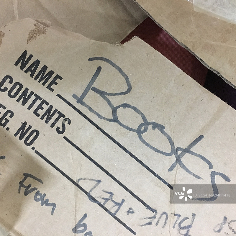 搬家与打开书箱图片素材