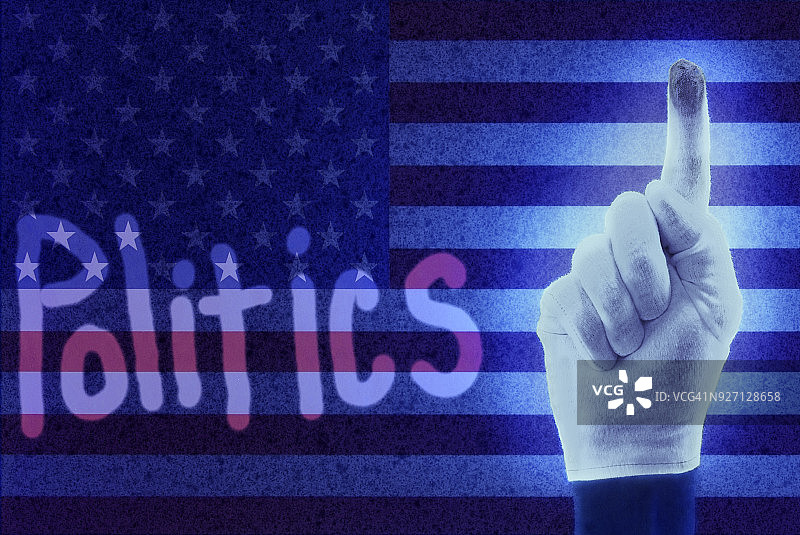 戴白色手套且食指脏污的手图片素材