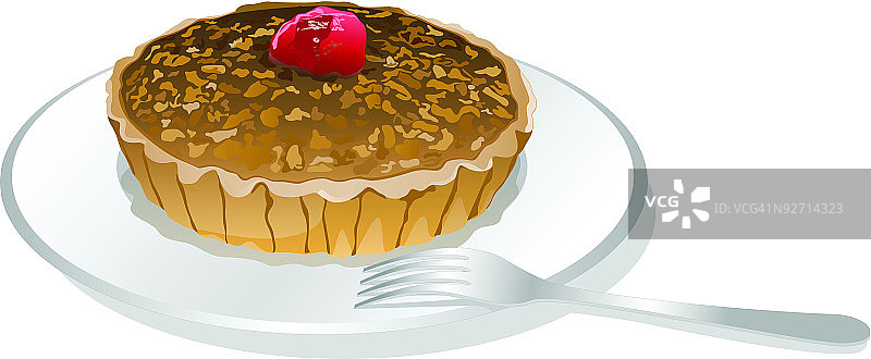 坚果樱桃派图片素材
