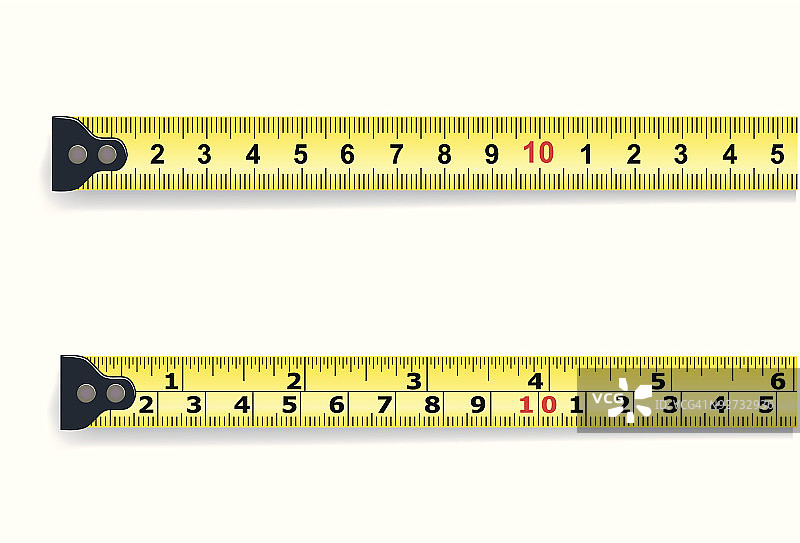 英寸和厘米测量图片素材