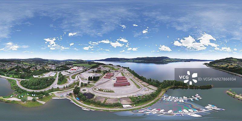 挪威奥普兰比里360度航拍景观全景图片素材