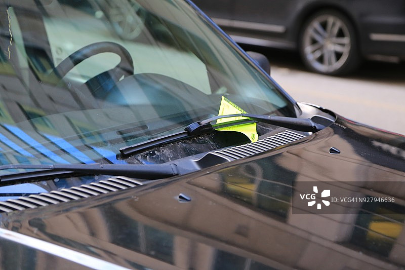 违章停车罚单图片素材