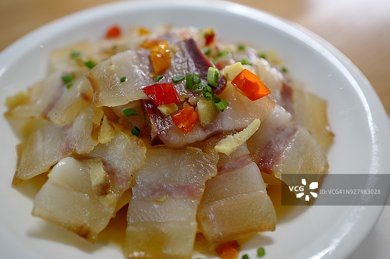 中式蒸腊肉图片素材