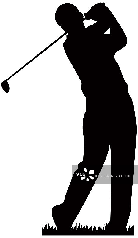 高尔夫球手插画图片素材