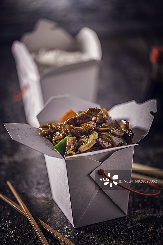 搭配米饭的四川牛肉图片素材