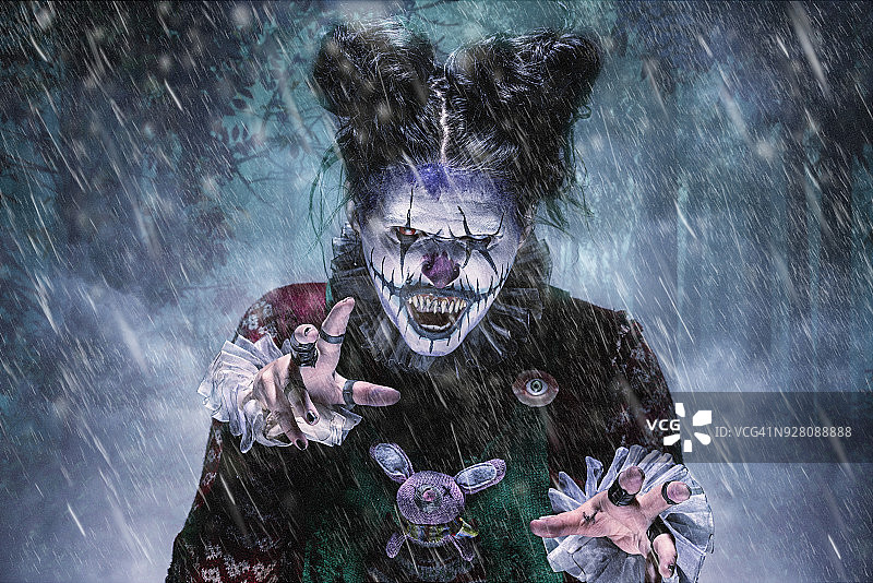 你噩梦中的邪恶小丑图片素材