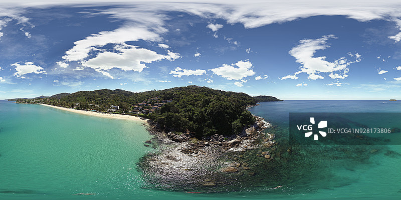 泰国甲米上空的壮丽航拍照片图片素材