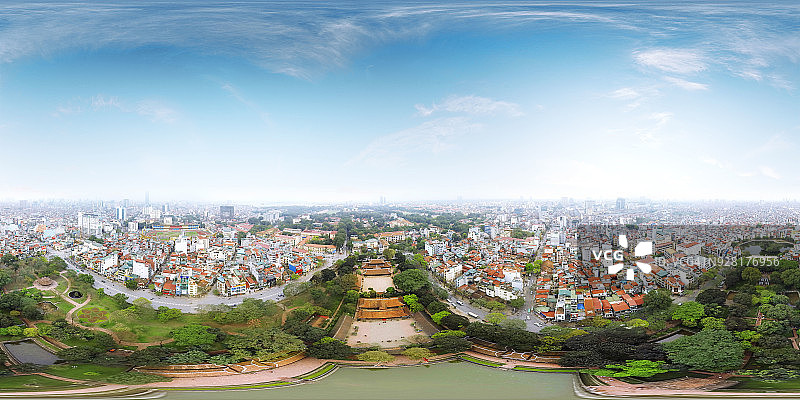 越南河内文庙沉浸式航拍照片图片素材