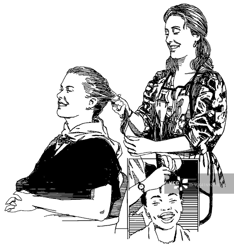 女士理发图片素材
