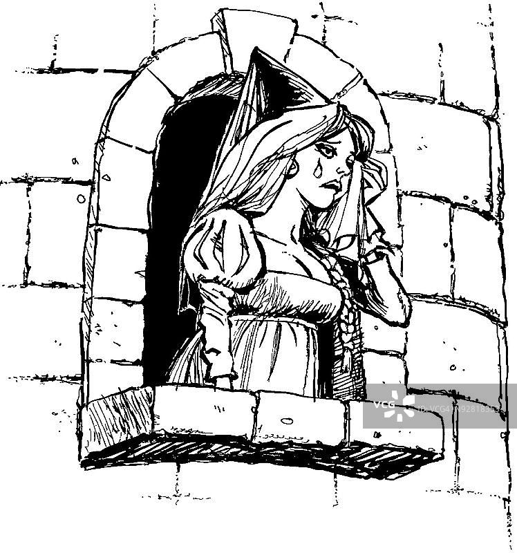 哭泣的公主图片素材