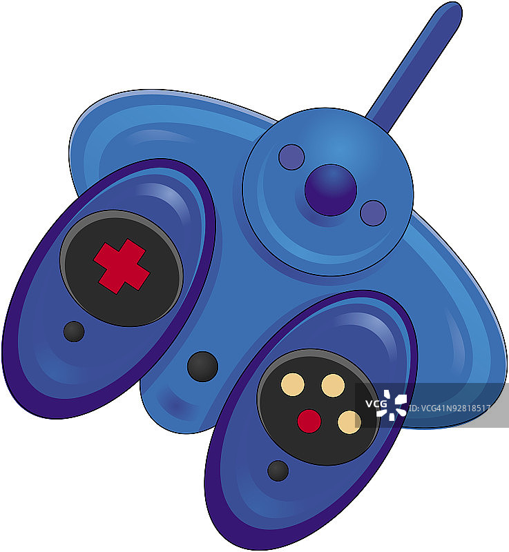 蓝色游戏手柄图片素材