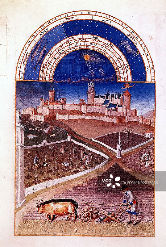 三月份的历史黄道日历图片素材