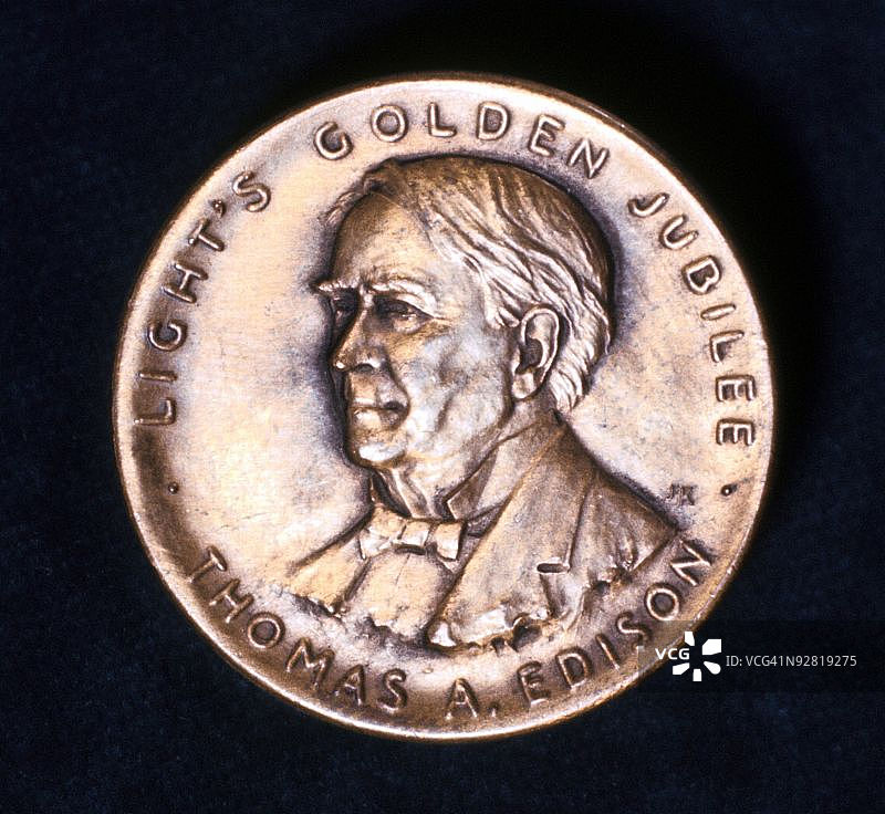 托马斯·爱迪生纪念币图片素材