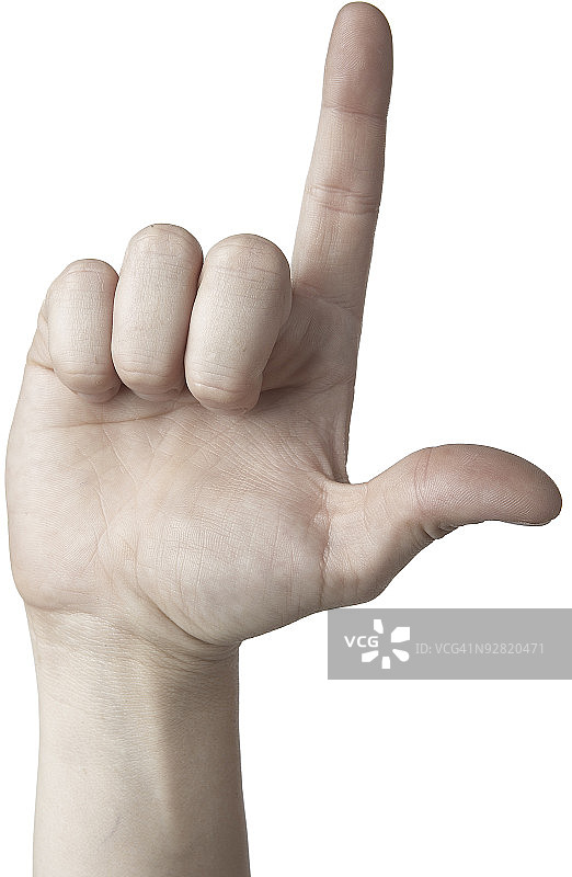 白色背景下的手图片素材