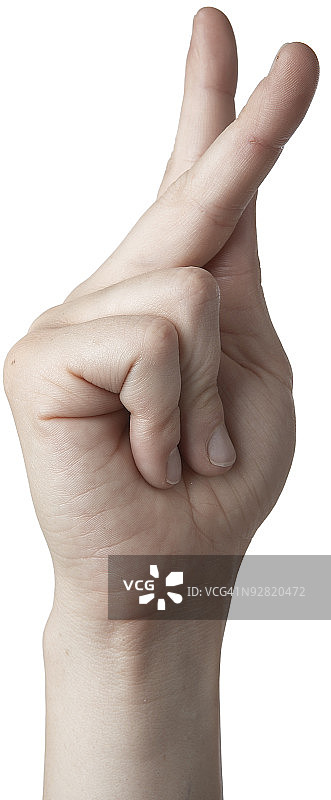 白色背景下的手部特写图片素材