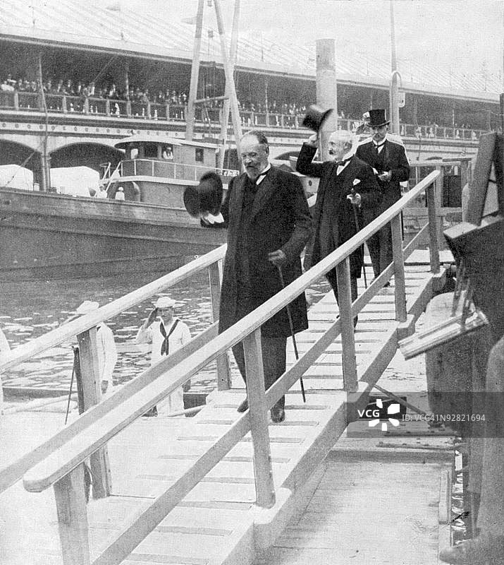 抵达纽约的《朴茨茅斯条约》政要图片素材