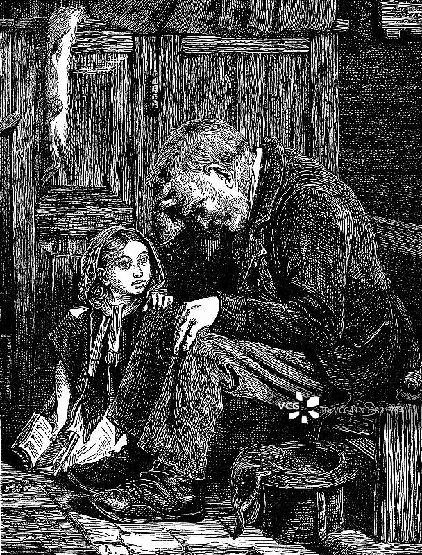 男子坐在教堂长椅上参加礼拜图片素材