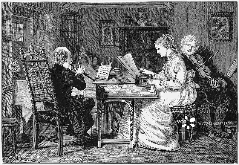 男女一起创作音乐图片素材