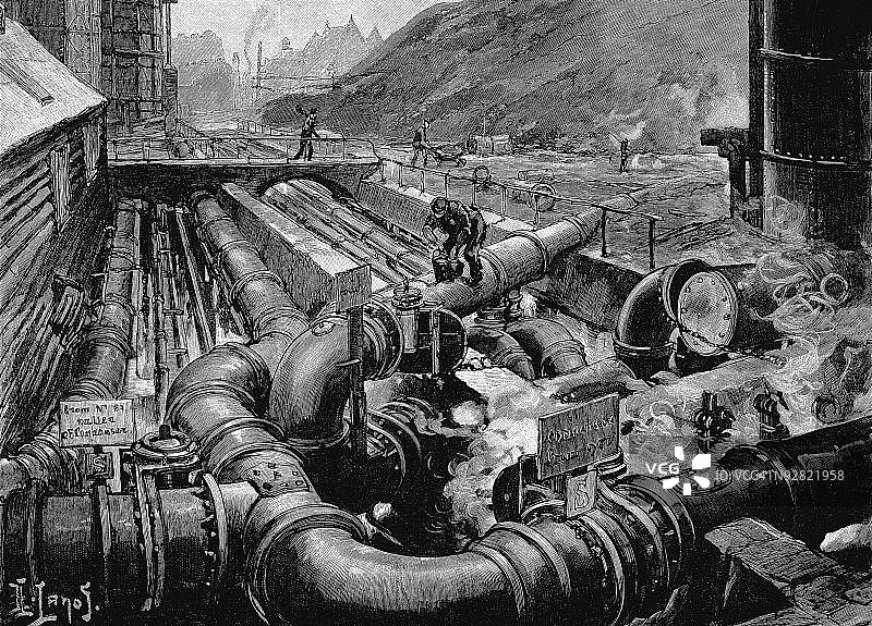 伦敦南部大都会煤气公司的冷凝器图片素材