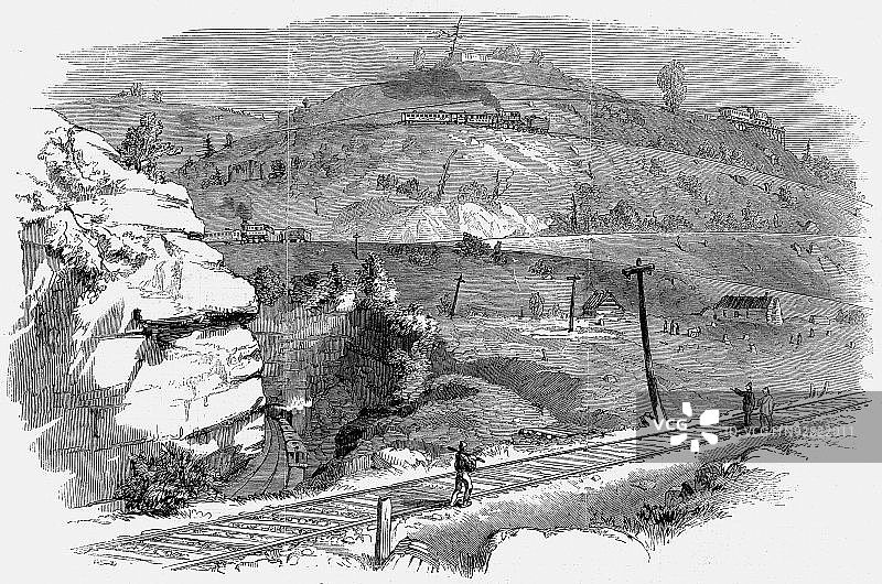 Boardtree山上的倾斜梯子图片素材