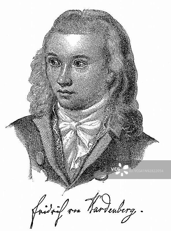 诺瓦利斯，格奥尔格·菲利普·弗里德里希·弗赖伊·冯·哈登贝格肖像图片素材