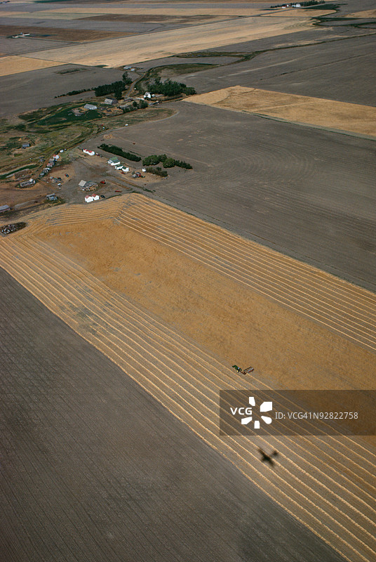 农田的高角度视图图片素材