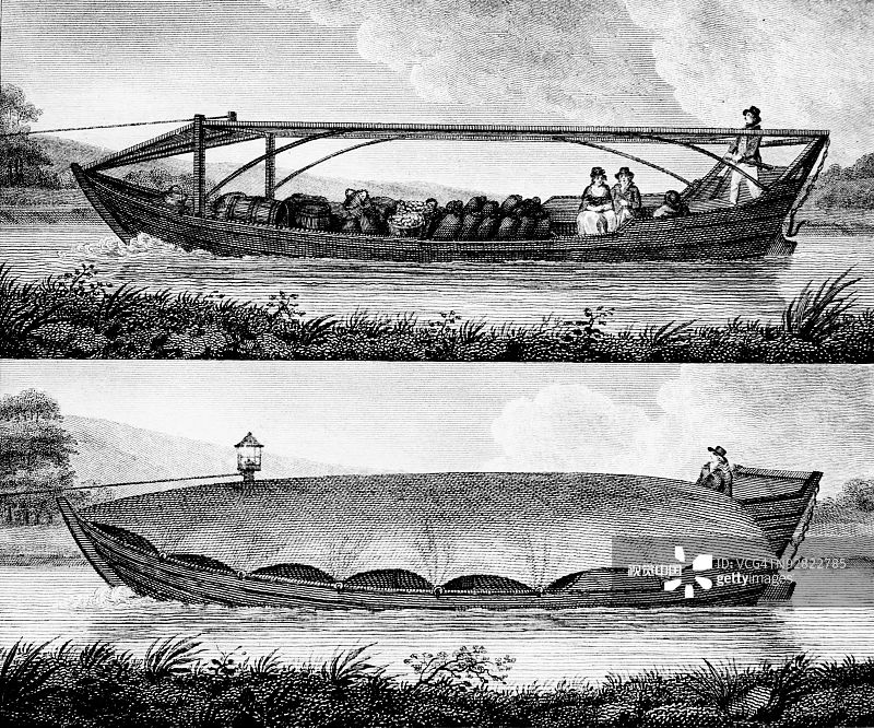 运河客货船图片素材