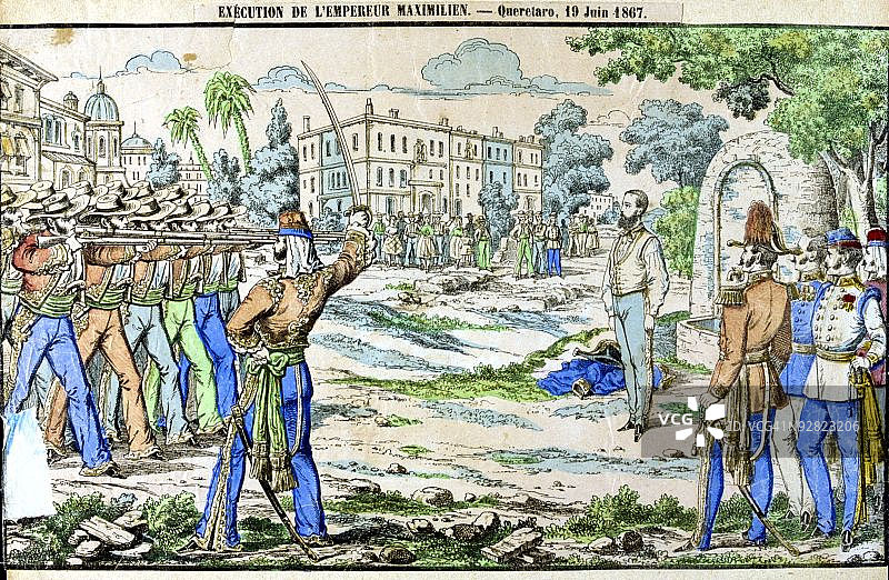 处决墨西哥皇帝马克西米连图片素材