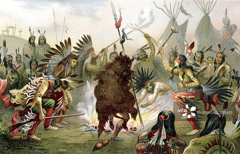 苏族战争舞图片素材