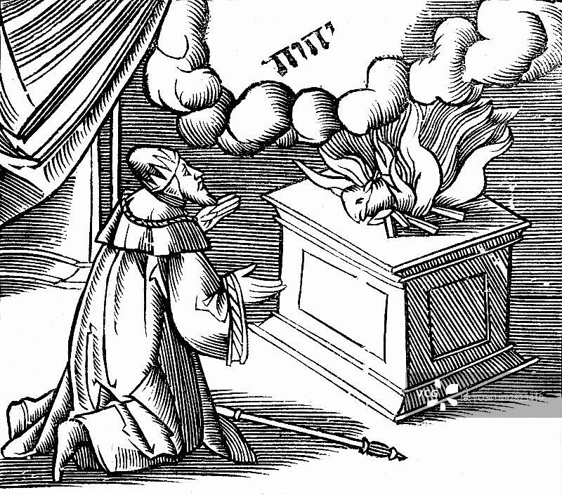 大卫王献羔羊祭祀的渲染图图片素材