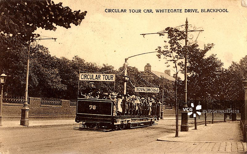 在英国黑潭的有轨电车之旅图片素材