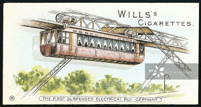 1901年的巴门-埃尔伯费尔德高架单轨列车图片素材