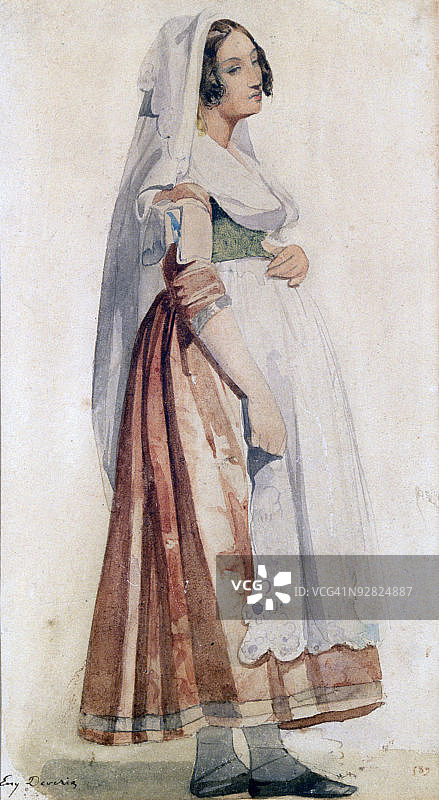 欧仁·德维里亚的《意大利青年》图片素材