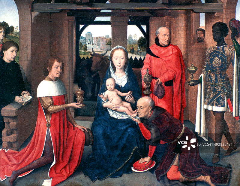 15世纪《东方三博士的朝拜》图片素材