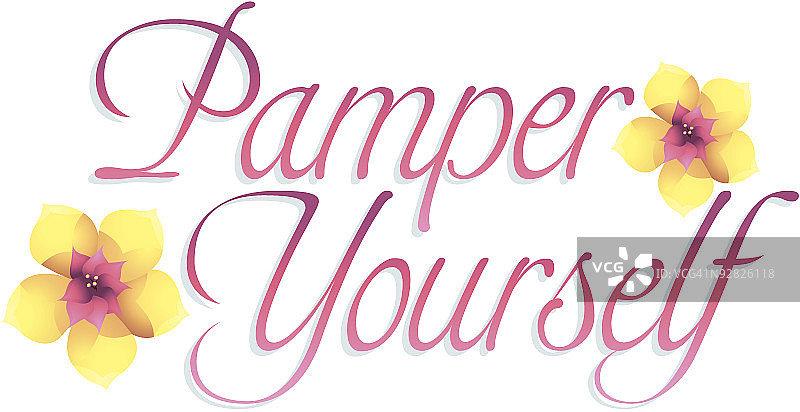 呵护您自己的水疗标志图片素材