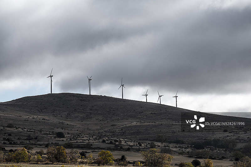西班牙风车景观图片素材