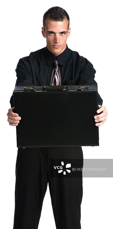 手提公文包的男商人图片素材