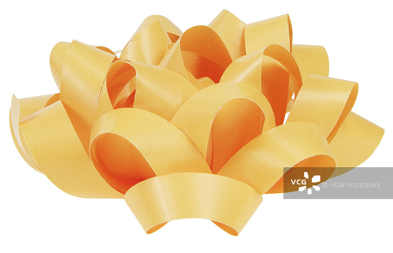 橙色礼物蝴蝶结图片素材