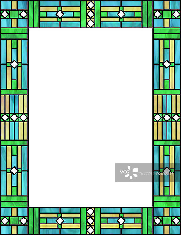 彩色玻璃主题边框图片素材