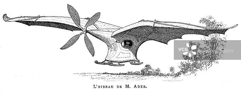 克莱门特·阿德尔的飞行器Eole图片素材