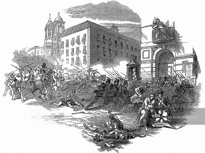 1848年西班牙革命图片素材
