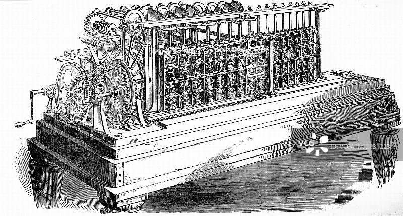 乔治和爱德华·舍茨的计算器图片素材