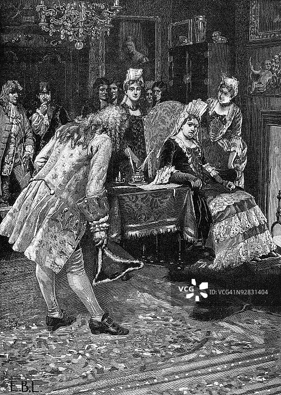 大不列颠安妮女王接见马尔博罗公爵图片素材