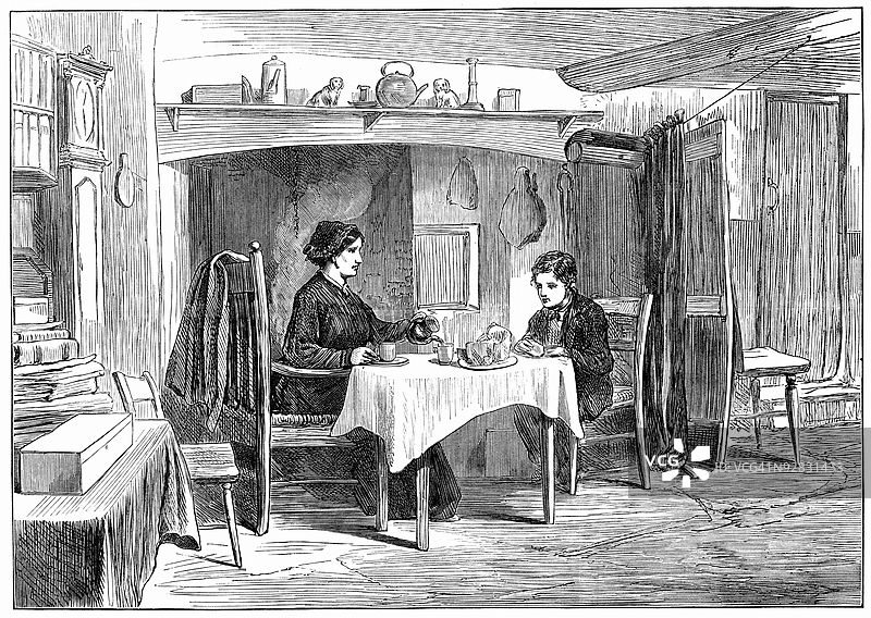 约翰·阿奇和他的妻子在家中图片素材