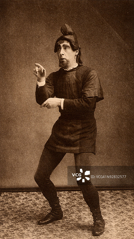 演员爱德华·C·康普顿在《错误的喜剧》中扮演德罗米奥的肖像图片素材