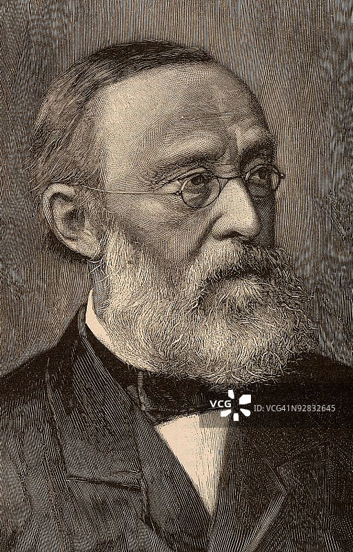 德国病理学家鲁道夫·魏尔啸肖像图片素材