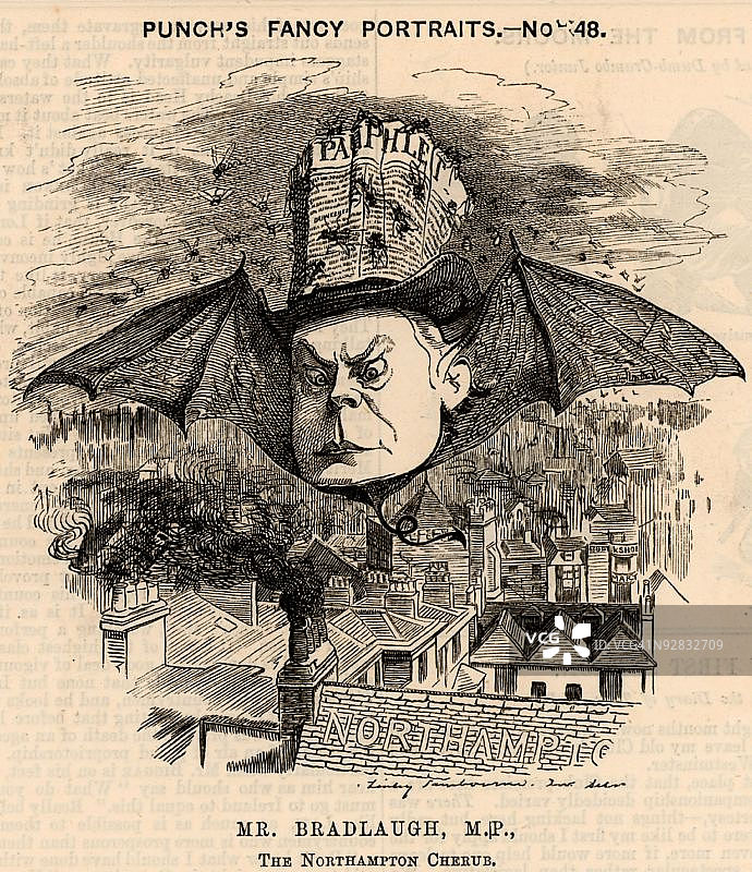 查尔斯·布拉德劳的卡通肖像图片素材