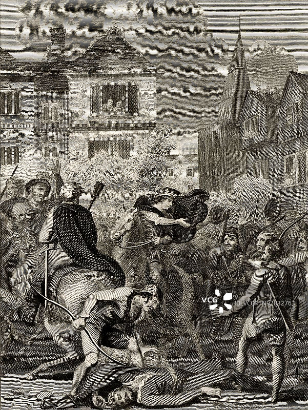 14世纪英国农民起义图片素材