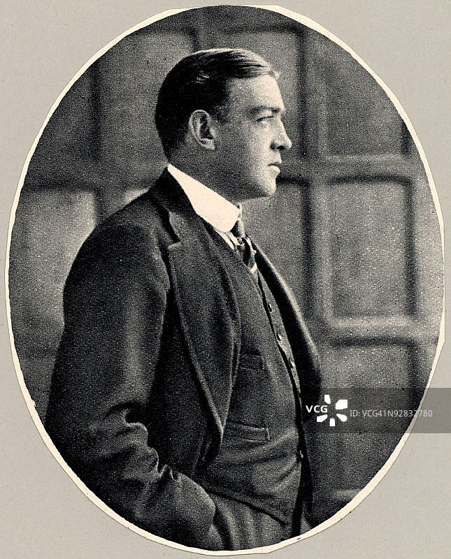 探险家欧内斯特·亨利·沙克尔顿肖像图片素材