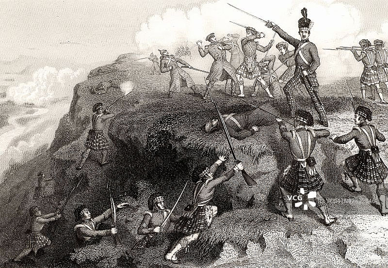 科林·坎贝尔爵士在克里米亚战争阿尔玛战役中图片素材